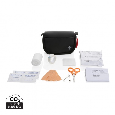 Logo trade promotional items picture of: RCS recycled nubuck PU pouch first aid set mailable