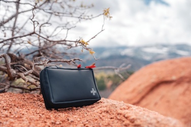 Logo trade promotional giveaways image of: RCS recycled nubuck PU pouch  first aid set