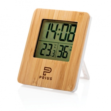 Logo trade advertising product photo of: Bamboo weather station
