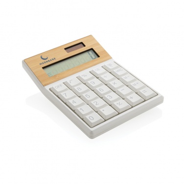 Logo trade promotional product photo of: Utah RCS recycled plastic and  bamboo calculator