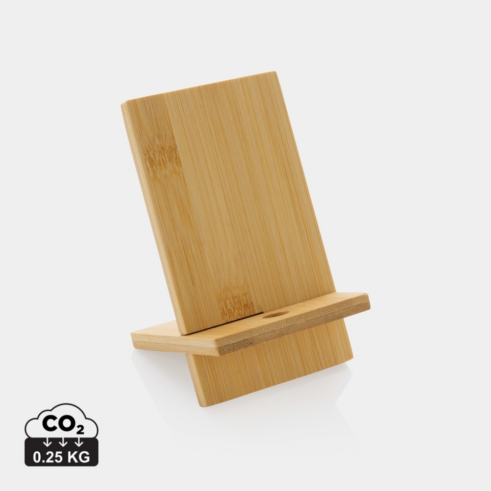 Logo trade promotional product photo of: Bamboo phone stand in kraft box