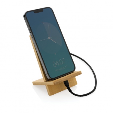 Logotrade promotional item image of: Bamboo phone stand in kraft box