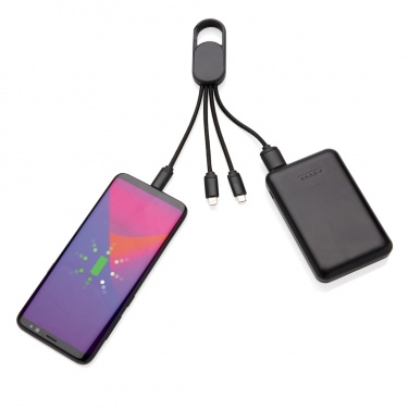 Logo trade promotional merchandise image of: 4-in-1 cable with carabiner clip