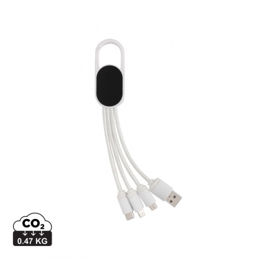 Logo trade promotional merchandise photo of: 4-in-1 cable with carabiner clip