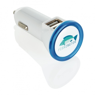 Logo trade promotional gift photo of: Powerful dual port car charger