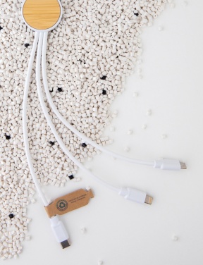 Logo trade business gift photo of: RCS recycled plastic Ontario 6-in-1 cable