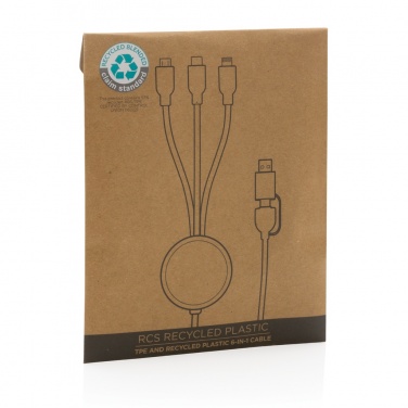 Logotrade promotional merchandise picture of: RCS recycled TPE and recycled plastic 6-in-1 cable