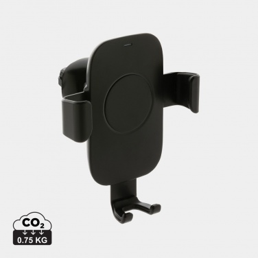 Logo trade promotional merchandise image of: RCS recycled plastic 10W wireless charging car holder