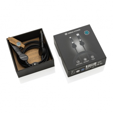 Logo trade corporate gifts image of: Oakland RCS recycled plastic 6-in-1 fast charging 45W cable