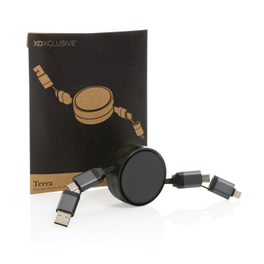 Logotrade promotional merchandise photo of: Terra RCS recycled aluminium retractable 6 in 1 cable