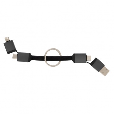 Logotrade advertising products photo of: Terra recycled aluminum 4 in 1 60W fast charging cable