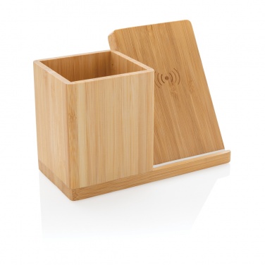Logotrade promotional merchandise picture of: Calgary bamboo 10W wireless charger