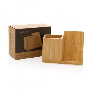 Logotrade promotional merchandise photo of: Calgary bamboo 10W wireless charger