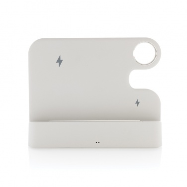 Logo trade promotional products picture of: Joltz RCS recycled plastic dual 15W charger with iWatch slot