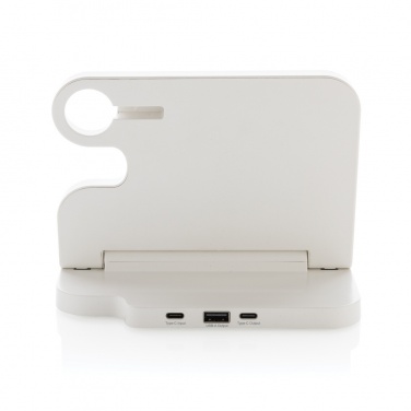 Logotrade corporate gift picture of: Joltz RCS recycled plastic dual 15W charger with iWatch slot