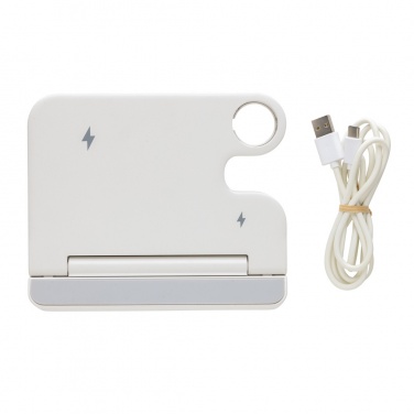 Logotrade promotional giveaway picture of: Joltz RCS recycled plastic dual 15W charger with iWatch slot