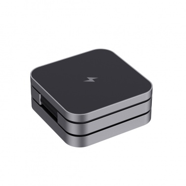 Logotrade promotional merchandise photo of: Terra RCS recycled aluminum foldable 3 in 1 15W charger