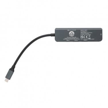 Logo trade promotional product photo of: Terra RCS recycled aluminum hub with HDMI input