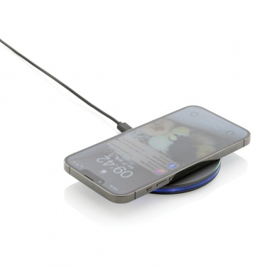Logo trade promotional merchandise image of: Terra RCS recycled aluminium 10W wireless charger