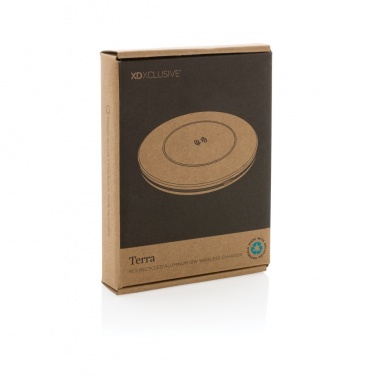 Logo trade promotional gift photo of: Terra RCS recycled aluminium 10W wireless charger