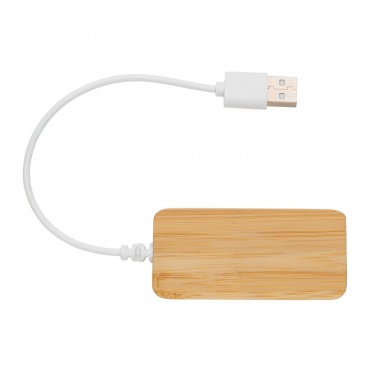 Logo trade promotional merchandise photo of: Bamboo hub with Type-C