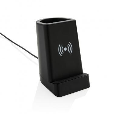 Logo trade promotional products image of: Light up logo 5W wireless charging pen holder