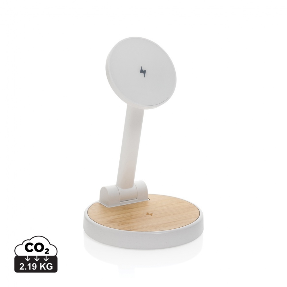 Logo trade promotional product photo of: Ontario RCS rplastic 15W magnetic charging 2 in 1 stand