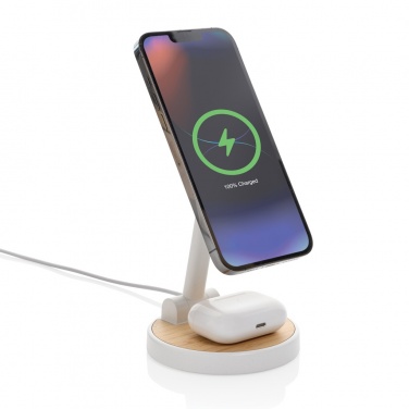 Logotrade promotional giveaways photo of: Ontario RCS rplastic 15W magnetic charging 2 in 1 stand