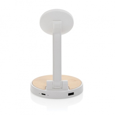 Logo trade promotional merchandise picture of: Ontario RCS rplastic 15W magnetic charging 2 in 1 stand
