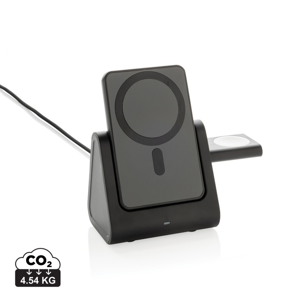 Logotrade corporate gift picture of: Powerbase RCS recycled plastic 3 in 1 charger with powerbank