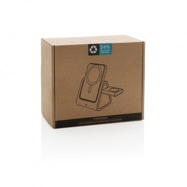 Logotrade promotional gift picture of: Powerbase RCS recycled plastic 3 in 1 charger with powerbank
