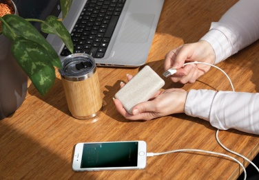 Logotrade promotional product picture of: Wheat Straw 5.000 mAh Pocket Powerbank