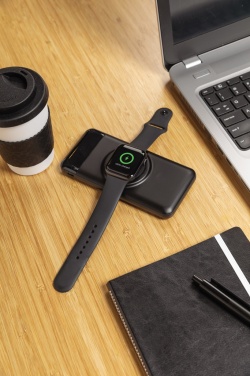 Logo trade corporate gifts image of: 10.000 mah wireless powerbank with watch charger