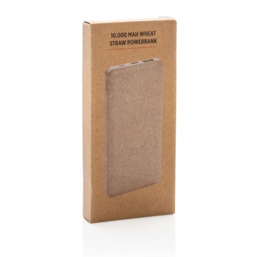 Logotrade promotional merchandise photo of: 10.000 mah wheat straw powerbank