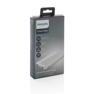 Logo trade business gift photo of: Philips 10.000 mAh slim powerbank
