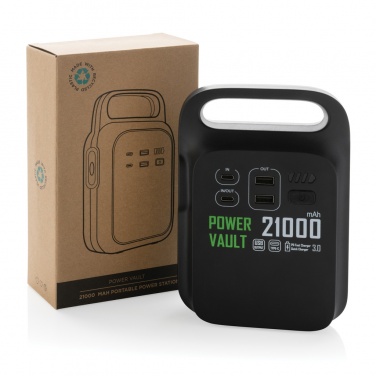 Logo trade promotional items image of: Power Vault RCS rplastic 21000 mAh portable power station