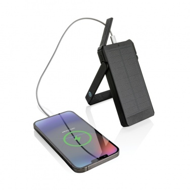 Logo trade promotional giveaways picture of: Skywave RCS recycled plastic solar powerbank 10000 mAh