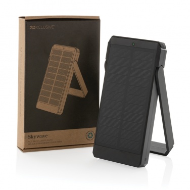 Logotrade promotional gift image of: Skywave RCS recycled plastic solar powerbank 10000 mAh