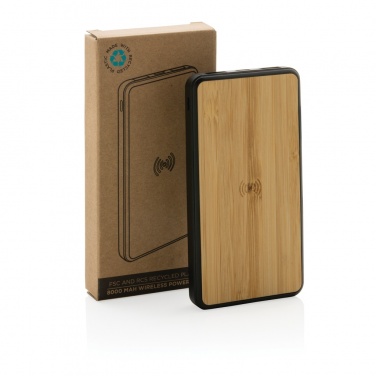 Logo trade business gift photo of: RCS recycled plastic 8000 mAh Wireless Powerbank