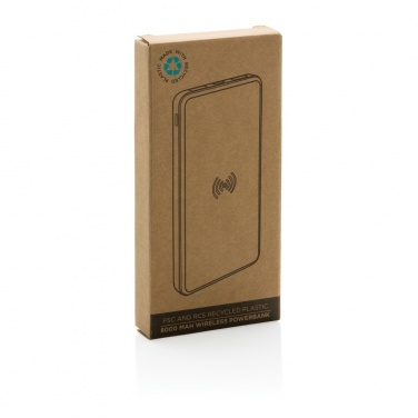 Logotrade corporate gifts photo of: RCS recycled plastic 8000 mAh Wireless Powerbank