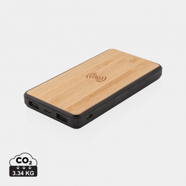 Logo trade promotional merchandise image of: RCS recycled plastic 8000 mAh Wireless Powerbank