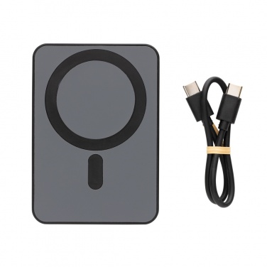 Logo trade promotional items image of: Magnetix RCS recycled plastic 5000 mah magnetic powerbank