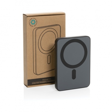 Logo trade advertising product photo of: Magnetix RCS recycled plastic 5000 mah magnetic powerbank
