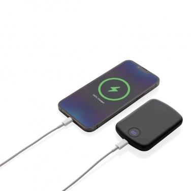 Logo trade promotional product photo of: MagBoost RCS recycled plastic 5000 mah magnetic powerbank