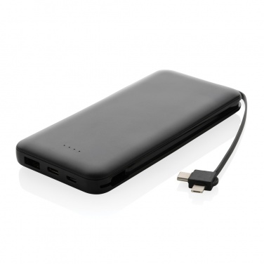 Logo trade promotional giveaways picture of: Lockhart RCS recycled plastic 10.000 with integrated cables