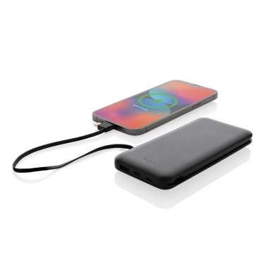 Logo trade promotional merchandise photo of: Lockhart RCS recycled plastic 10.000 with integrated cables