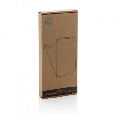 Logotrade promotional merchandise picture of: Lockhart RCS recycled plastic 10.000 with integrated cables