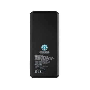 Logo trade promotional gifts picture of: Fenwick RCS recycled plastic 10000mah  3 in 1 fast powerbank