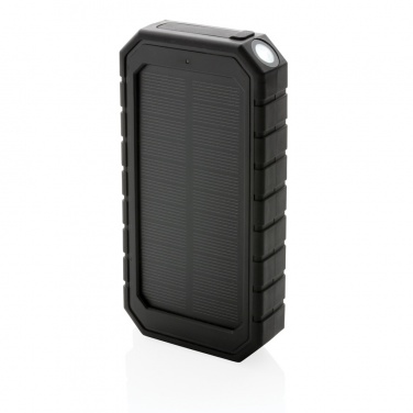 Logo trade promotional gift photo of: RCS recycled plastic Solar powerbank with 10W Wireless