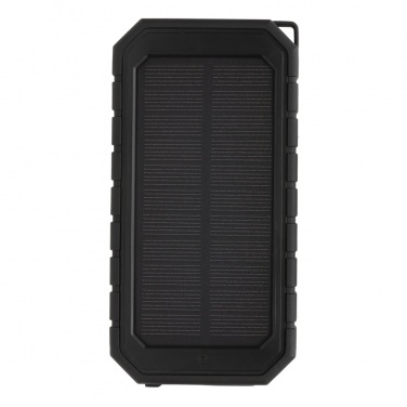 Logo trade advertising products image of: RCS recycled plastic Solar powerbank with 10W Wireless